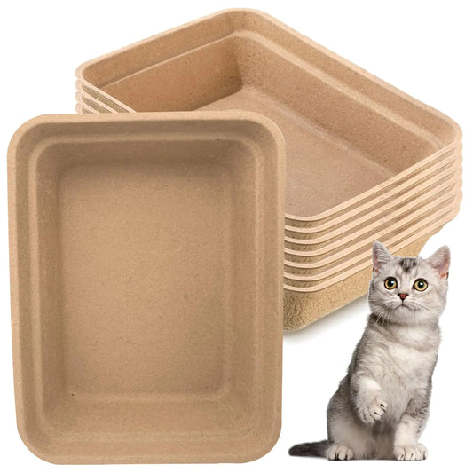 8-Pack Disposable Cat Litter Boxes