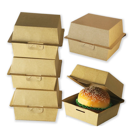 Take out paper containers (4.13"x 4.13" x H3.54) Hamburger box, 100pcs