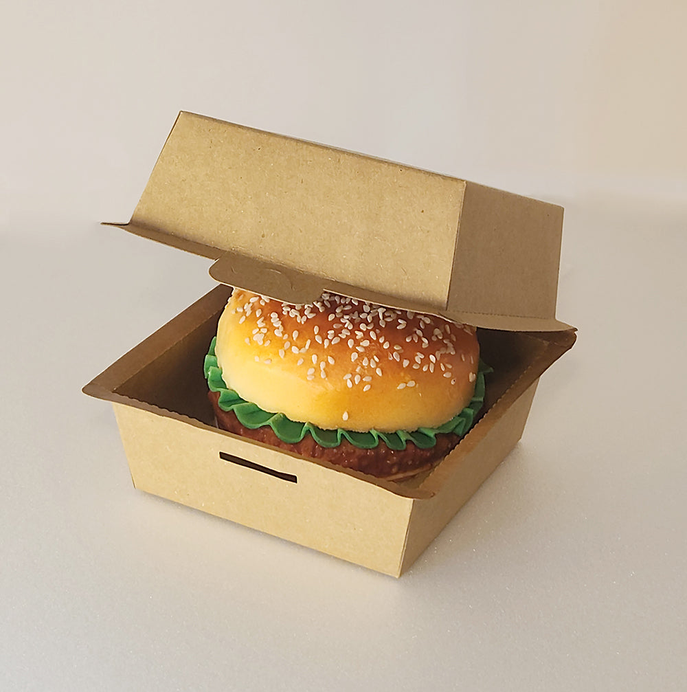 Take out paper containers (4.13"x 4.13" x H3.54) Hamburger box, 100pcs