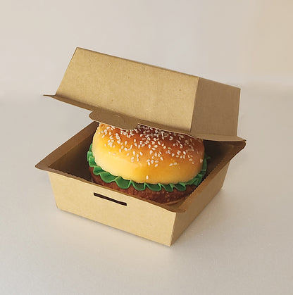 Take out paper containers (4.13"x 4.13" x H3.54) Hamburger box, 100pcs