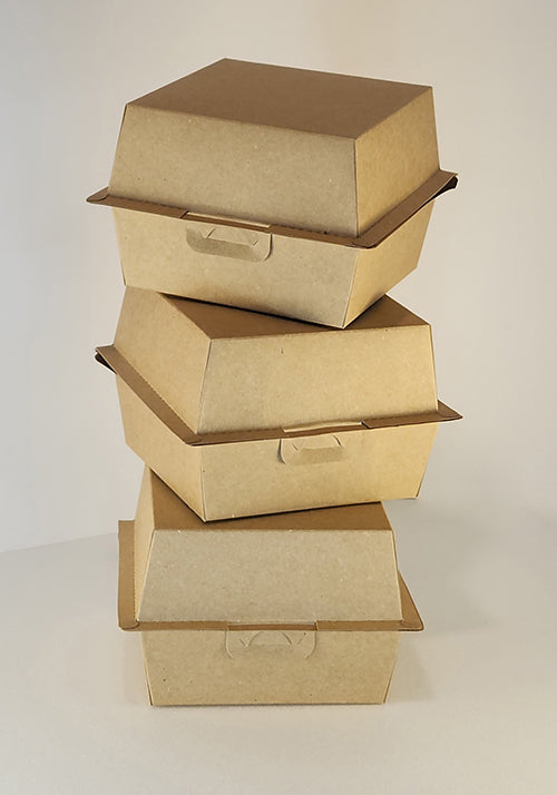 Take out paper containers (4.13"x 4.13" x H3.54) Hamburger box, 100pcs