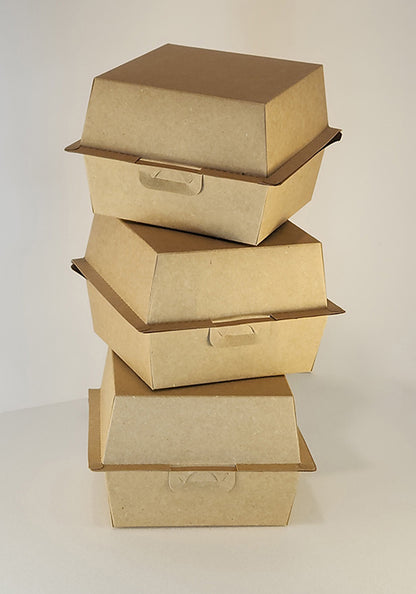 Take out paper containers (4.13"x 4.13" x H3.54) Hamburger box, 100pcs