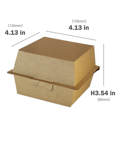 Take out paper containers (4.13"x 4.13" x H3.54) Hamburger box, 100pcs