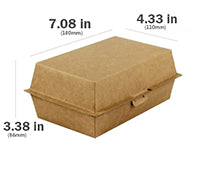Take out paper containers (7.08"x 4.3" x H3.3), Hamburger box, 75pcs