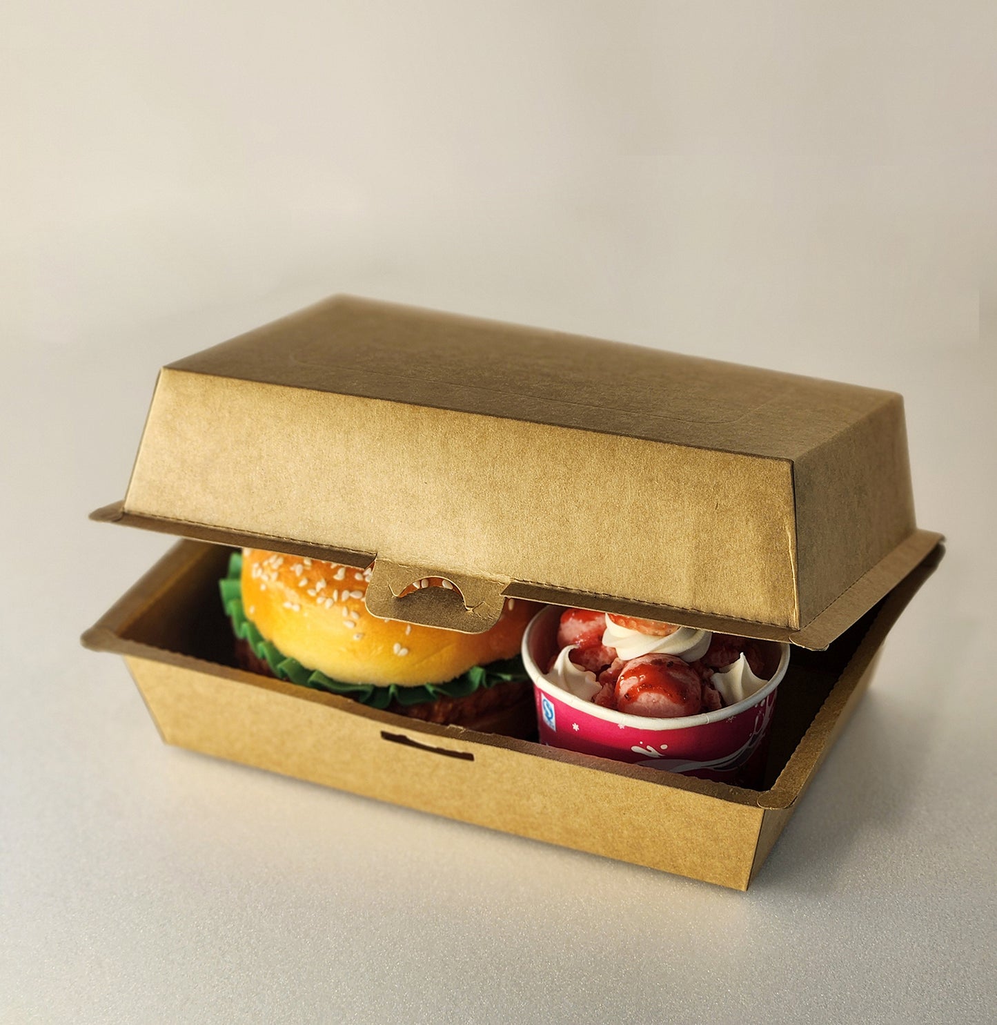 Take out paper containers (7.08"x 4.3" x H3.3), Hamburger box, 75pcs